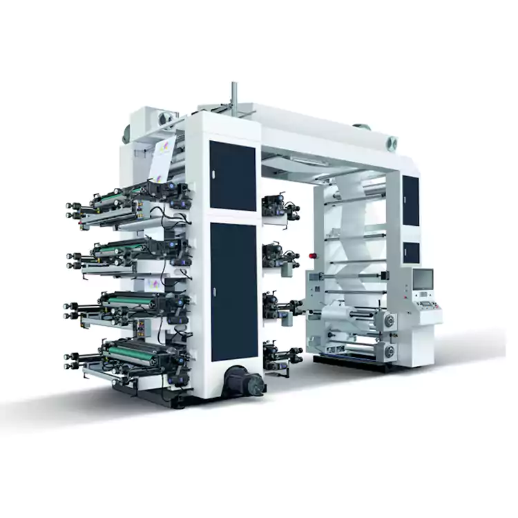 Mesin Kantong Kertas Flexographic 8 Warna Mesin Cetak Flexo