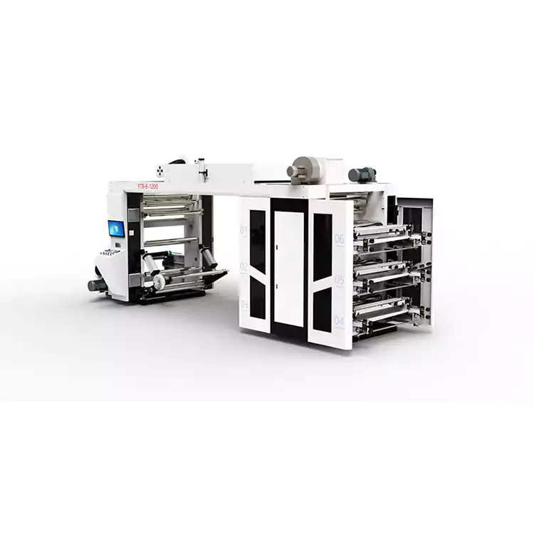 Printer Flexografik Berkecepatan Tinggi Mesin Cetak Tipe Tumpukan Kantong Plastik Banyak Warna